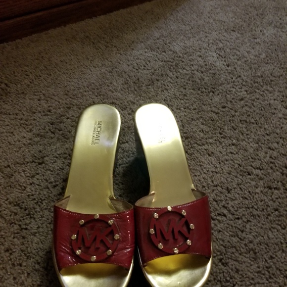 Michael Kors Shoes - Michael Kors red wedges